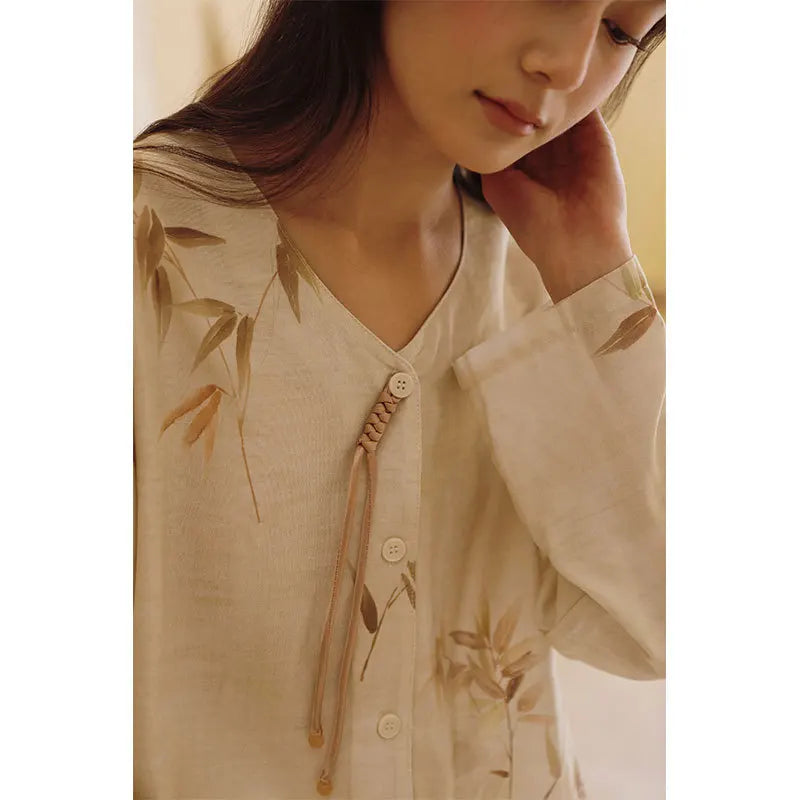 Retro Bloom – Women’s Bamboo Cotton Gauze Pajama Set