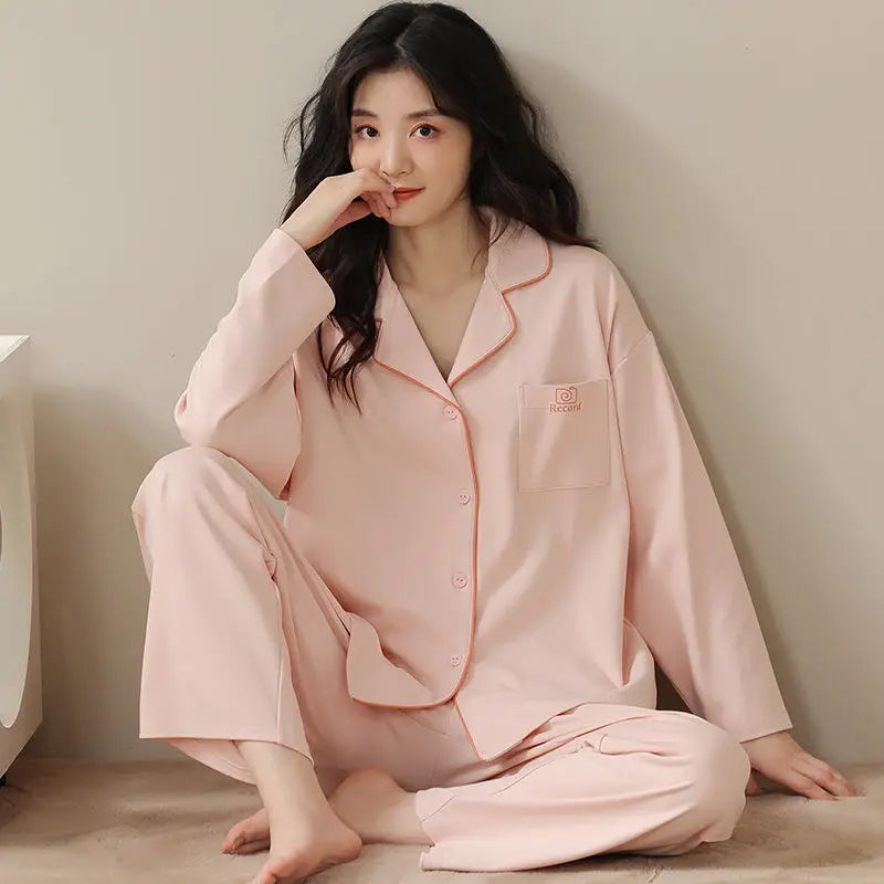 Everyday Calm – Cotton Long Sleeve Set for Women